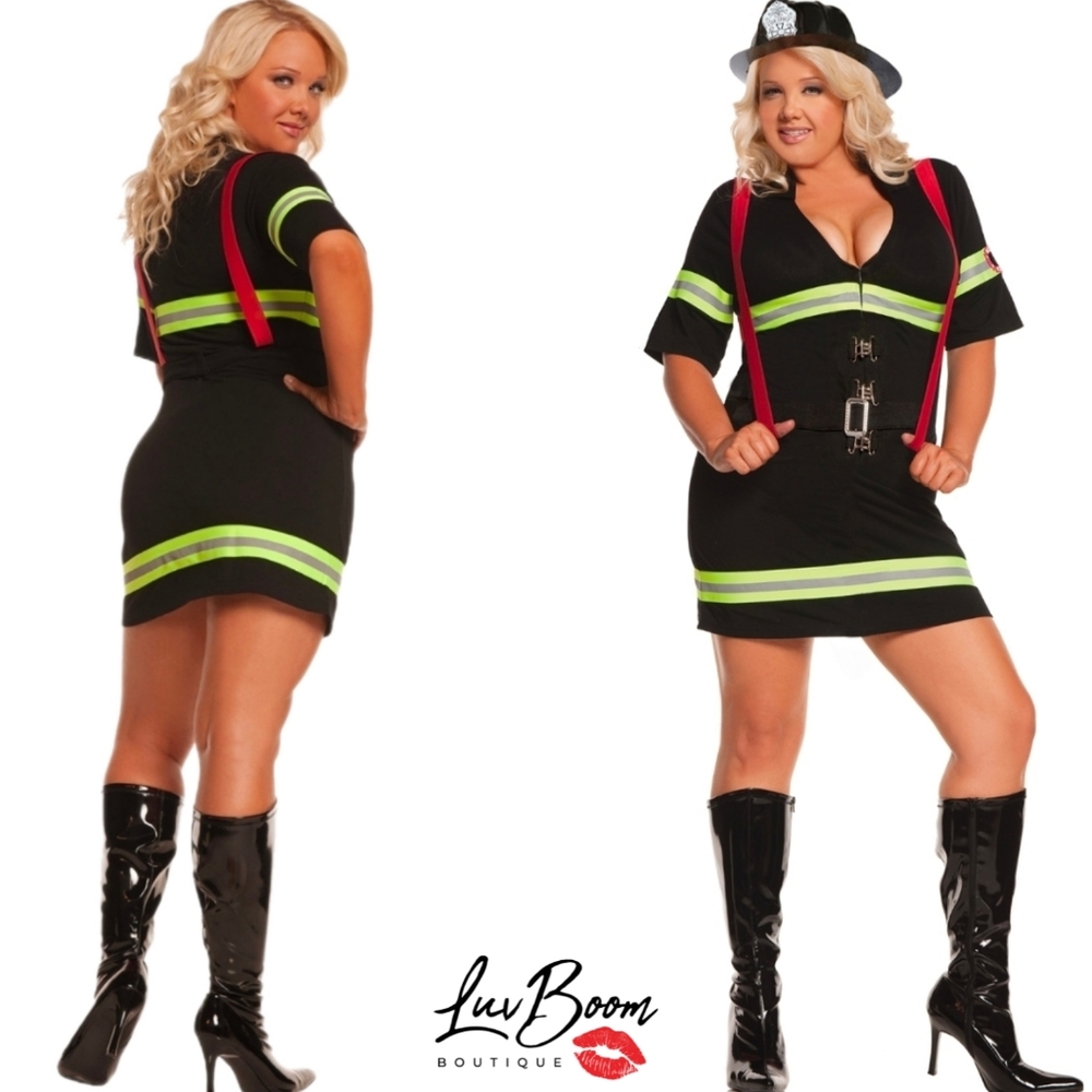 ‼️💌Plus Size Smoking Hot Firefighter Firewoman Costume
